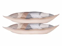 Clearance Blanc avenue Juego de 2 fundas de almohada satén de algodón "Helix Brown" Multicolor