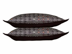 Online Blanc avenue Juego de 2 fundas de almohada satén de algodón "Majeur" Multicolor