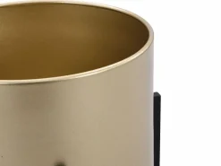 Outlet Juego de 2 macetas con patas de metal - Dorado y negro - 2 medidas - EDMEE Macetero