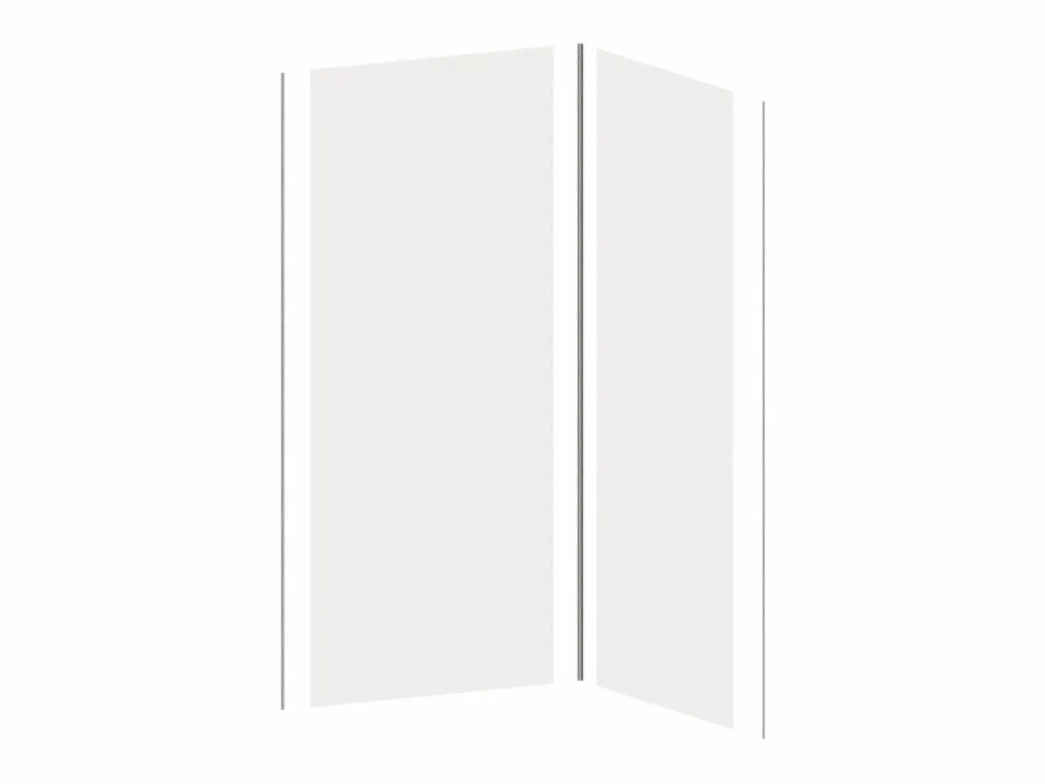 New Juego de 2 paneles de ducha - Ancho 90 x Ancho 120 x Alt. 210 cm Panel De Pared|Panel Mural Para Ducha