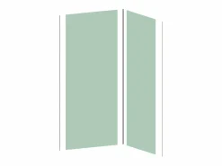 Shower & Design Juego de 2 paneles de ducha - Ancho 90 x Ancho 120 x Alt. 210 cm