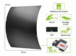 Habitat et jardin Juego de 2 paneles solares flexibles plug and play - 400w "Centro urbano" -
