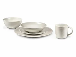 Sale MEDARD DE NOBLAT Juego de 6 Platos de Ensalada y Pasta Stone Marfil 19 cm - Colección Médard de Noblat Blanco