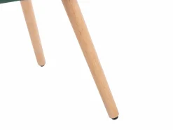Outlet Juego de 2 sillas con brazos - Terciopelo y metal efecto madera - Verde oscuro - ELEANA Sillas Y Lotes De Sillas