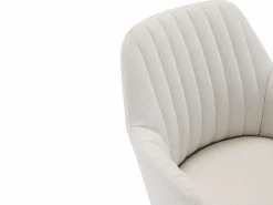 Clearance Juego de 2 sillas con brazos - Tela y metal efecto madera - - ELEANA Sillas Y Lotes De Sillas