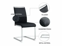 Best Juego de 6 sillas de comedor modernas con respaldo alto y patas tapizadas, respaldo de rayas cruzadas para comedor, cocina y oficina, color Negro