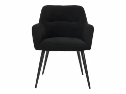 Best Juego de 2 sillas de comedor con brazos - Tela aterciopelada y metal . . HEKA Sillas Y Lotes De Sillas