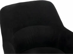Best Juego de 2 sillas de comedor con brazos - Tela aterciopelada y metal . . HEKA Sillas Y Lotes De Sillas