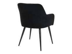 Best Juego de 2 sillas de comedor con brazos - Tela aterciopelada y metal . . HEKA Sillas Y Lotes De Sillas