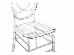 Best Vente-unique Juego de 2 sillas de policarbonato macizo - Cristal - AMALINE Transparente