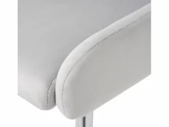 ModernLuxe Juego de 6 sillas de terciopelo - con patas de metal plateado -
