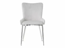 ModernLuxe Juego de 6 sillas de terciopelo - con patas de metal plateado -