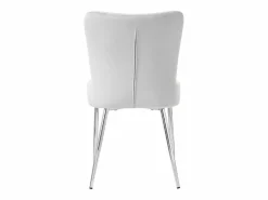 ModernLuxe Juego de 6 sillas de terciopelo - con patas de metal plateado -