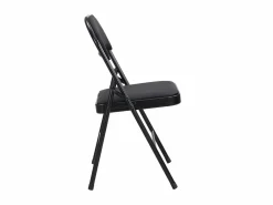 Online Juego de 2 sillas plegables de terciopelo y metal - - ORTENSIA Sillas Y Lotes De Sillas