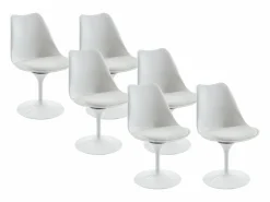 Discount Juego de 6 sillas Tulip - Polipropileno, tela y acero - - XAFY Sillas Y Lotes De Sillas
