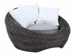 Best Juego de 2 sillones de jardín de resina trenzada - WHITEHEAVEN Salones De Jardín