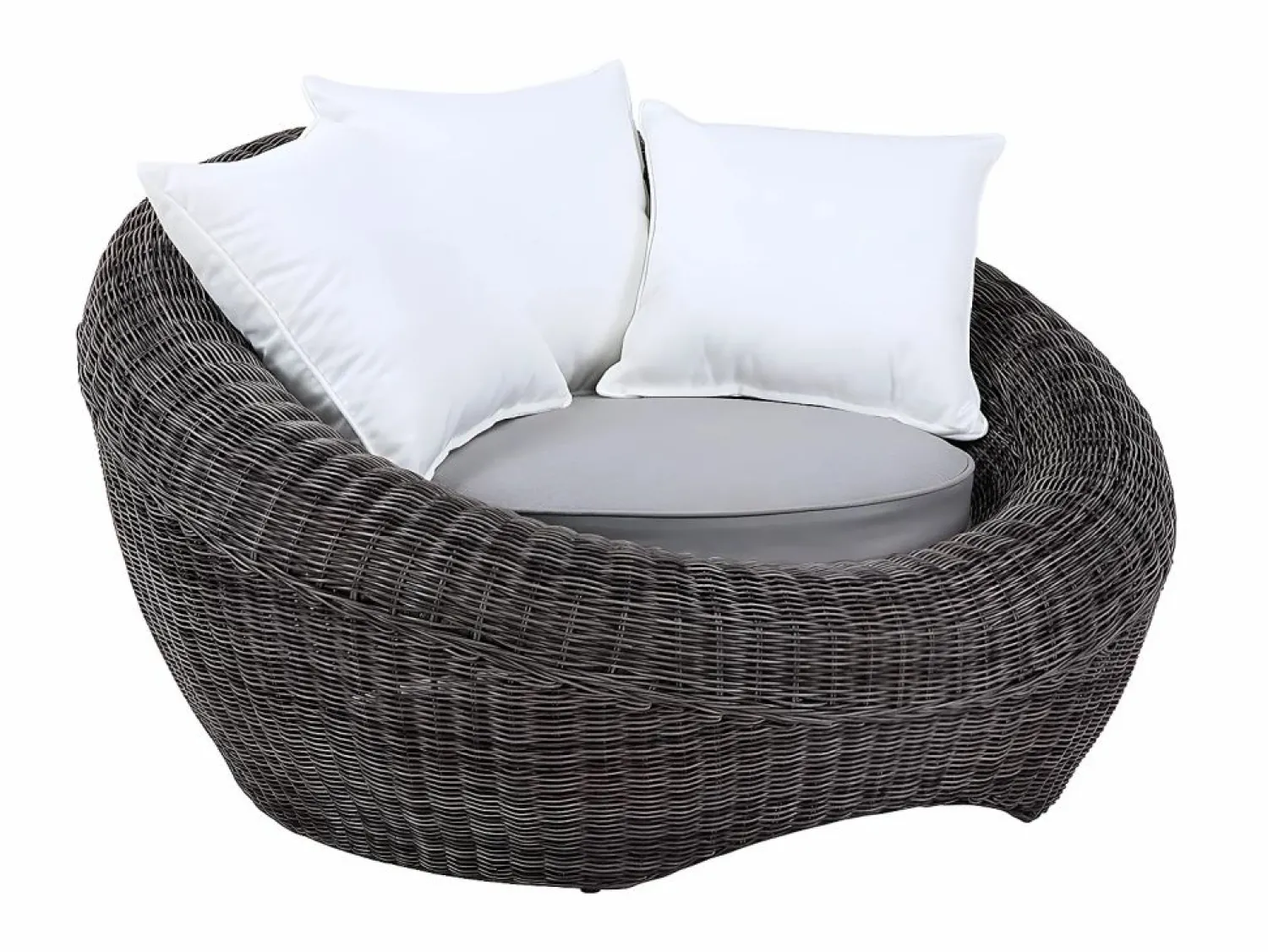 Best Juego de 2 sillones de jardín de resina trenzada - WHITEHEAVEN Salones De Jardín