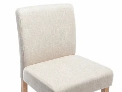 Outlet Vente-unique Juego de 2 taburetes de bar - Tela - Beige - ROVIGO Crema