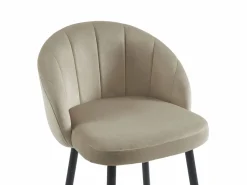 Clearance Juego de 2 taburetes de bar de terciopelo y metal - - ELIRAM Muebles De Bar|Taburete Alto