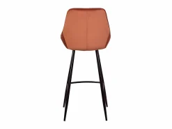 Vente-unique Juego de 2 taburetes de bar - Terciopelo - - MASURIE