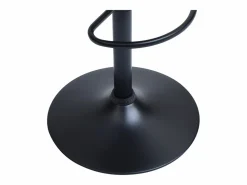 Vente-unique Juego de 2 taburetes de bar de pana y metal - Altura ajustable - - MASURIE