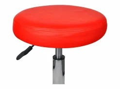 Discount Juego de 2 taburetes de oficina 35,5x84 cm Piel sintética Rojo