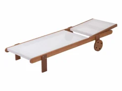 Clearance Juego de 2 tumbonas en madera exótica Saïgon - 