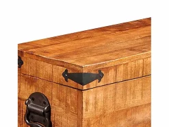 Discount Juego de cofres de almacenamiento 2 uds madera de mango rugosa Baúl Y Arcón