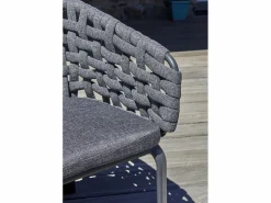 Hot Paris Garden Juego de comedor de jardín de aluminio de 8 plazas Gris antracita