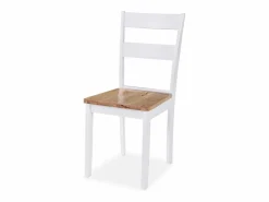 Sale vidaxl Juego de comedor de MDF y madera de caucho 5 piezas Blanco