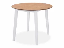 Juego de comedor de MDF y madera de caucho 3 piezas Mesa Alta
