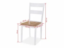 Juego de comedor de MDF y madera de caucho 3 piezas Mesa Alta