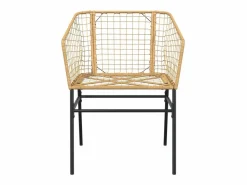 New Clicnbuy Juego de comedor jardín 5 piezas ratán sintético marrón Marru00f3n
