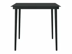 New Clicnbuy Juego de comedor jardín 5 piezas ratán sintético marrón Marru00f3n