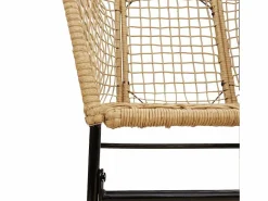 New Clicnbuy Juego de comedor jardín 5 piezas ratán sintético marrón Marru00f3n