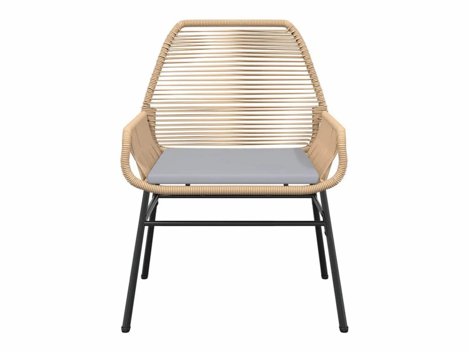 Clearance Juego de comedor jardín 5 piezas cojines ratán sintético marrón Comedores De Jardín