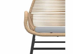 Clearance Juego de comedor jardín 5 piezas cojines ratán sintético marrón Comedores De Jardín