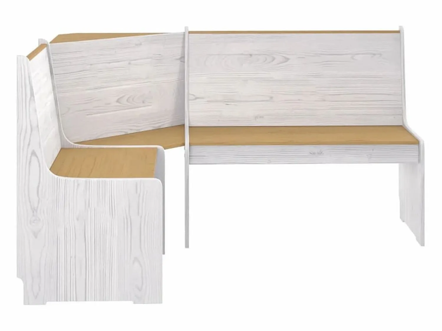 Discount Juego de comedor REINE 3 pzas madera maciza pino marrón blanco Mesa Alta
