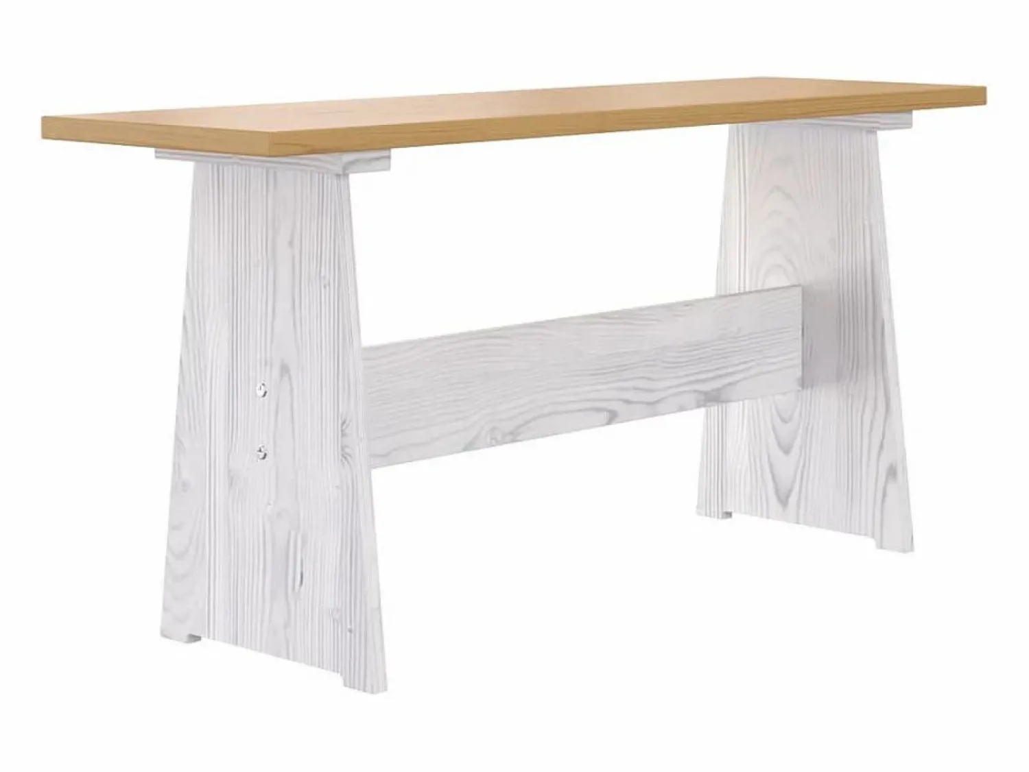 Discount Juego de comedor REINE 3 pzas madera maciza pino marrón blanco Mesa Alta