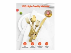 Sale Juego de Cubiertos SucceBuy Juego de Cubiertos de Acero Inoxidable de 60 Piezas, para 12 Personas, para Cocina. Cubierto