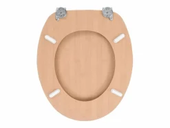 Online Helloshop26 Juego de dos asientos de inodoro con tapa MDF diseño bambú 02_0002963 Marru00f3n