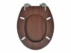 Discount Juego de dos asientos de inodoro con tapa de MDF marrón 02_0002943 Tapa De Inodoro