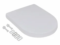 New Helloshop26 Juego de dos asientos de inodoro con tapa de plástico 02_0002956 Blanco