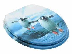 Clearance Helloshop26 Juego de dos asientos de inodoro con tapas con temática de pingüino 02_0002977 Multicolor