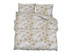 Clearance Juego de funda nórdica algodón y marrón 260x240 cm ES504525 Ropa De Cama|Juego De Sábanas