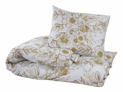 Clearance Juego de funda nórdica algodón y marrón 260x240 cm ES504525 Ropa De Cama|Juego De Sábanas
