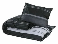 Juego de funda nórdica algodón negro y 260x220 cm ES840472