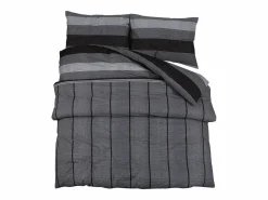 Outlet Juego de funda nórdica algodón oscuro 140x200 cm ES410336 Ropa De Cama|Juego De Sábanas