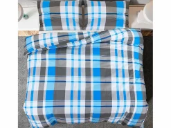 Juego de funda nórdica algodón azul y 135x200 cm ES932744