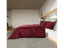 Sale Juego de funda nórdica microfibra ligera burdeos 260x240 cm ES737391 Ropa De Cama|Juego De Sábanas